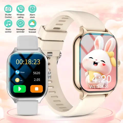 Smart watch, wireless calling/dialing, multiple sports modes, SMS reminders, custom watch faces, for iPhone/Andriod