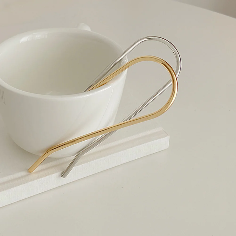 

4 шт., U-образные заколки из сплава, металлические вилки для волос, простые элегантные заколки для волос, женские головные уборы, металлические заколки для ежедневного использования