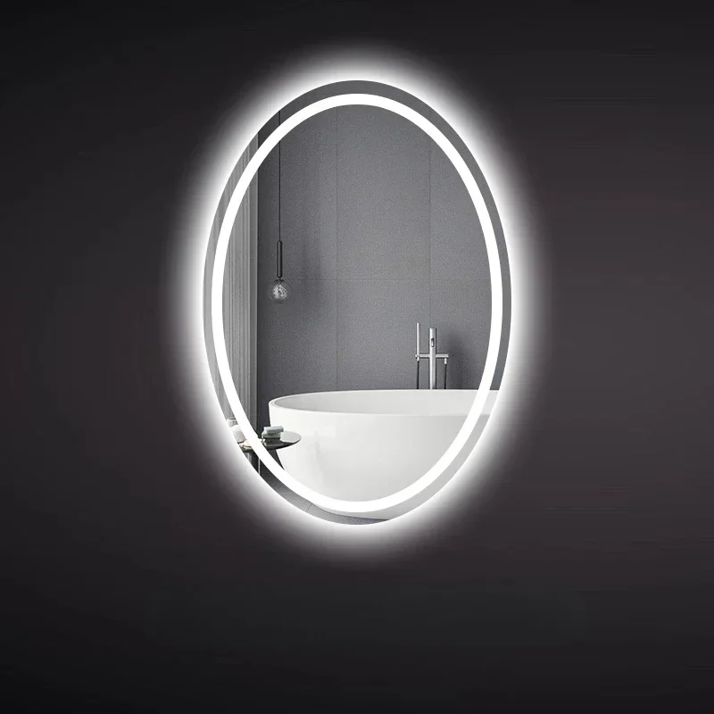 Light Makeup Mirror Shaving Bathroom Toilet Led Smart Large Bath Mirrors Wall Adhesive Decorative Shower Color Changing Sticker