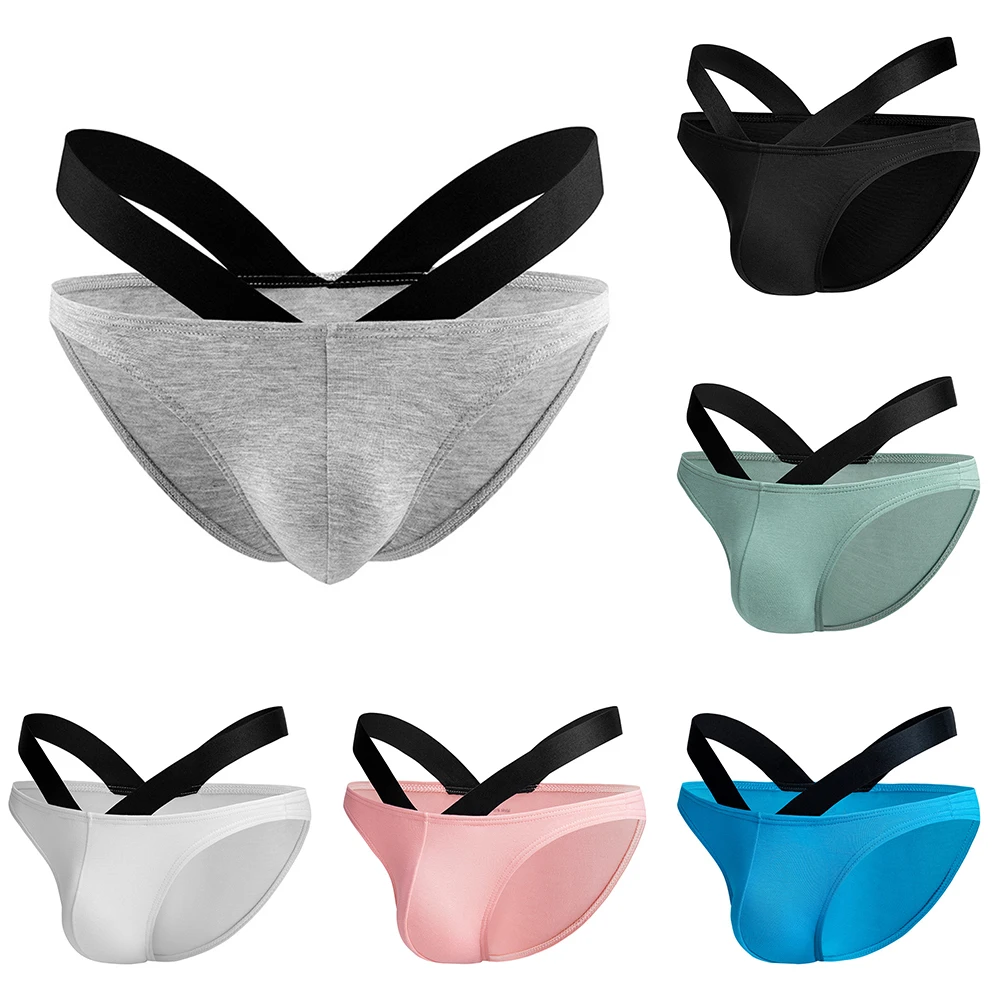 

Сексуальные приятные для кожи мужские модальные мягкие трусы, нижнее белье, эластичные трусики с низкой посадкой и выпуклым мешочком, спортивный повседневный стиль