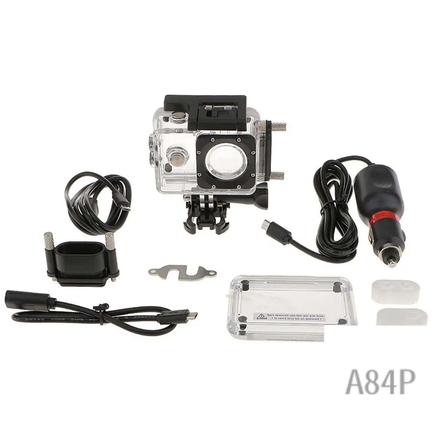 Motorcycle And ATV Waterproof Case For SJ4000 Series Action Camera, Water Resistant Housing And Car Charger Accessories
