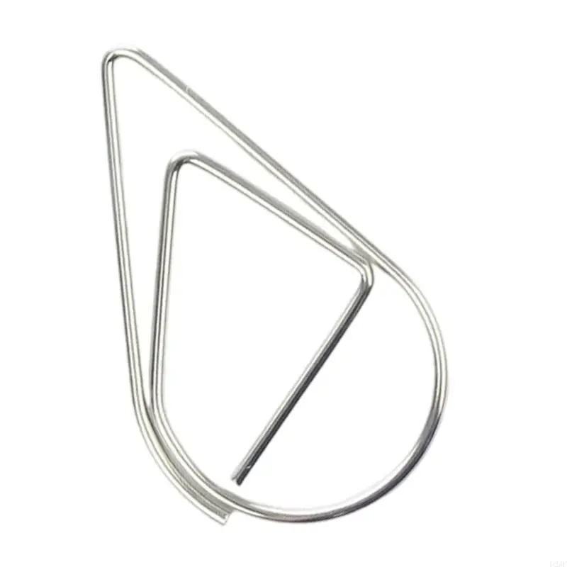 100 Pcs Small Bookmarks Creative Paper Clips Water Drop Bookmarks Holders
