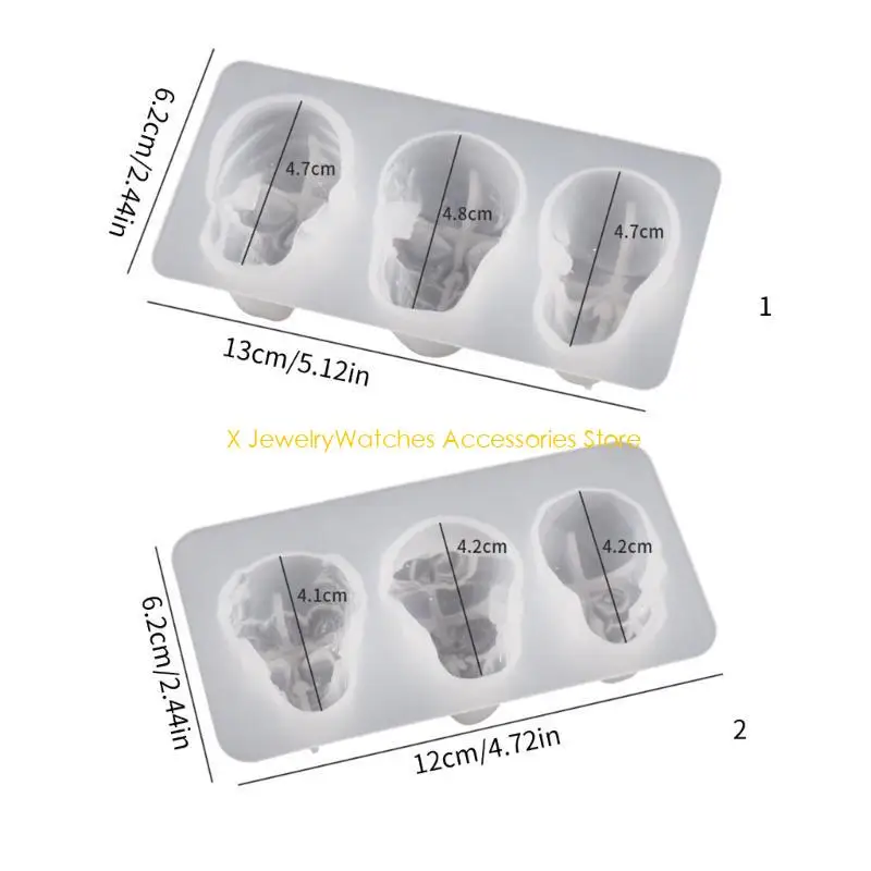 31kd pingente moldes chaveiro molde argila halloween crânio forma jóias fazendo ferramenta