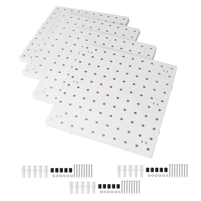 

1Set Wall Hanging Pegboard Wall Organizer White Pegboard For Craft Room, Garage, Kitchen, Living Room