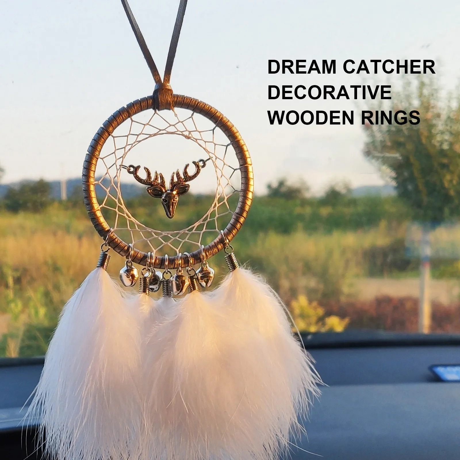 5Pcs Solid Wood Rings Raw Natural Color Smooth Wooden Hoops for DIY Crafts Jewelry Making Dream Catcher Supplies