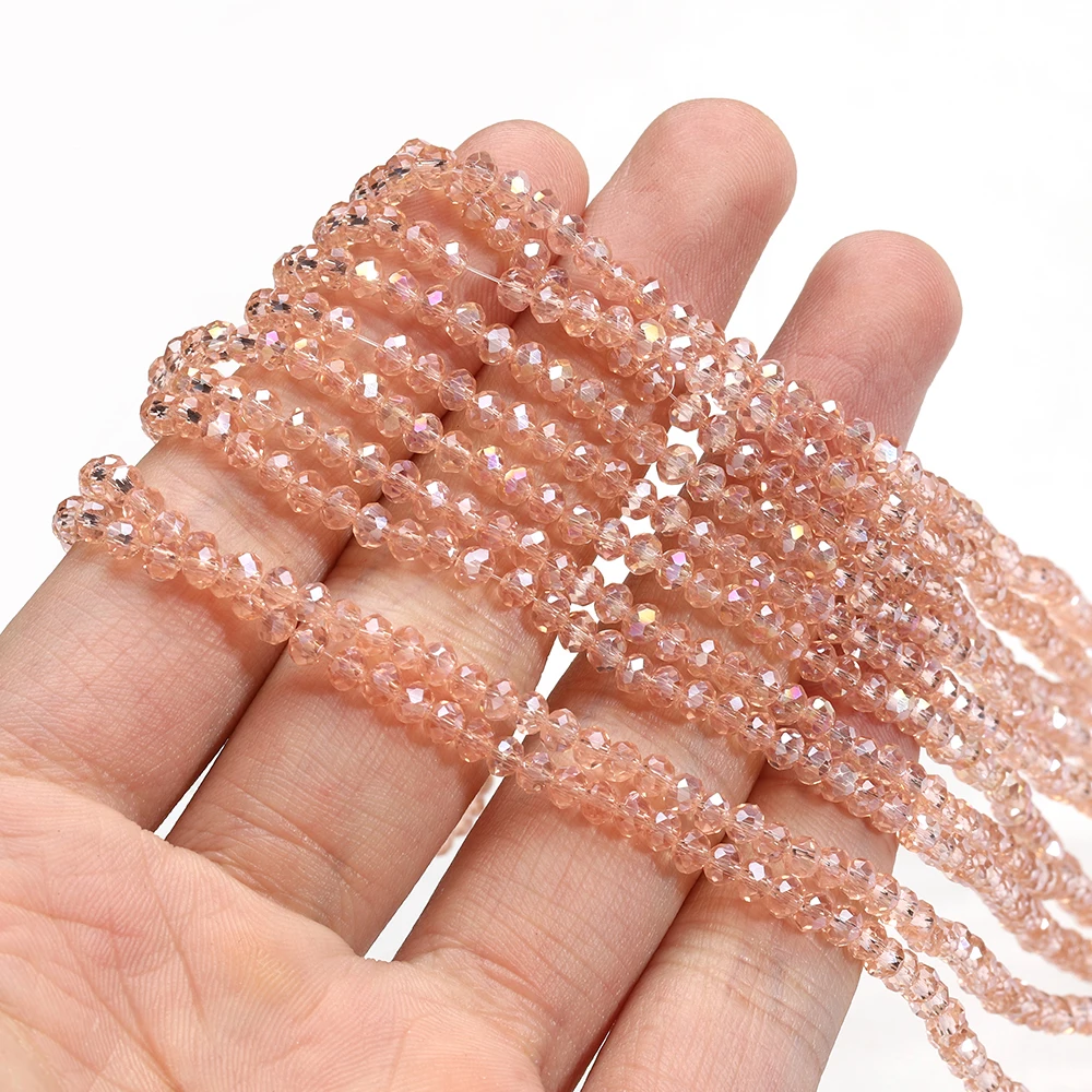 120 stücke/Los 3,6mm Kristallglas Rondelle Perlen Österreich facettierte runde lose Abstands perlen für DIY Schmuck Herstellung Armband Halskette – Detail 15