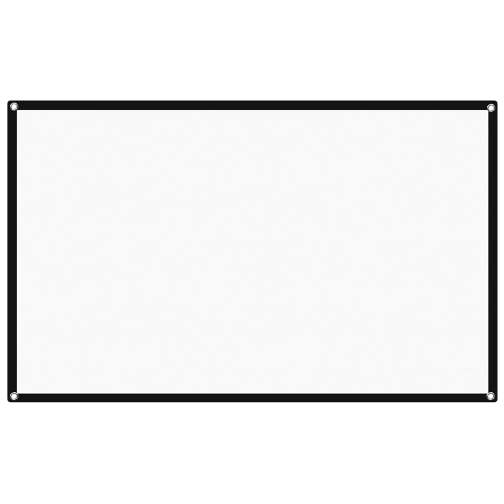 60 Inch Portable Folding Polyester Projector Screen Indoor Outdoor Camping Classroom Movie Screening