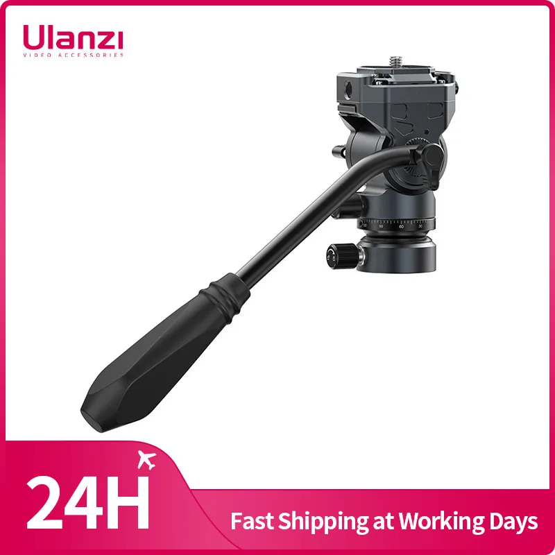 Ulanzi EH12 F38-Air Gimbal Panoramic Head Universal Hydraulic Fluid Head with Leveling Base F38 Quick Release Plate for DSLR Cam