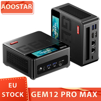 AOOSTAR GEM12 Pro Max Mini PC with Display, Fingerprint Unlock, AMD Ryzen 7 8845HS 8 Core Max 5.1GHz, 32GB DDR5 RAM 1TB SSD