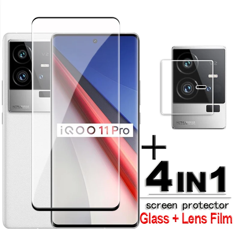 

For Vivo iQOO 11 Pro Glass 3D Full Cover Curved Screen Protector iQOO 11 Pro Tempered Glass For iQOO 11 Pro Lens Film 6.7 inch