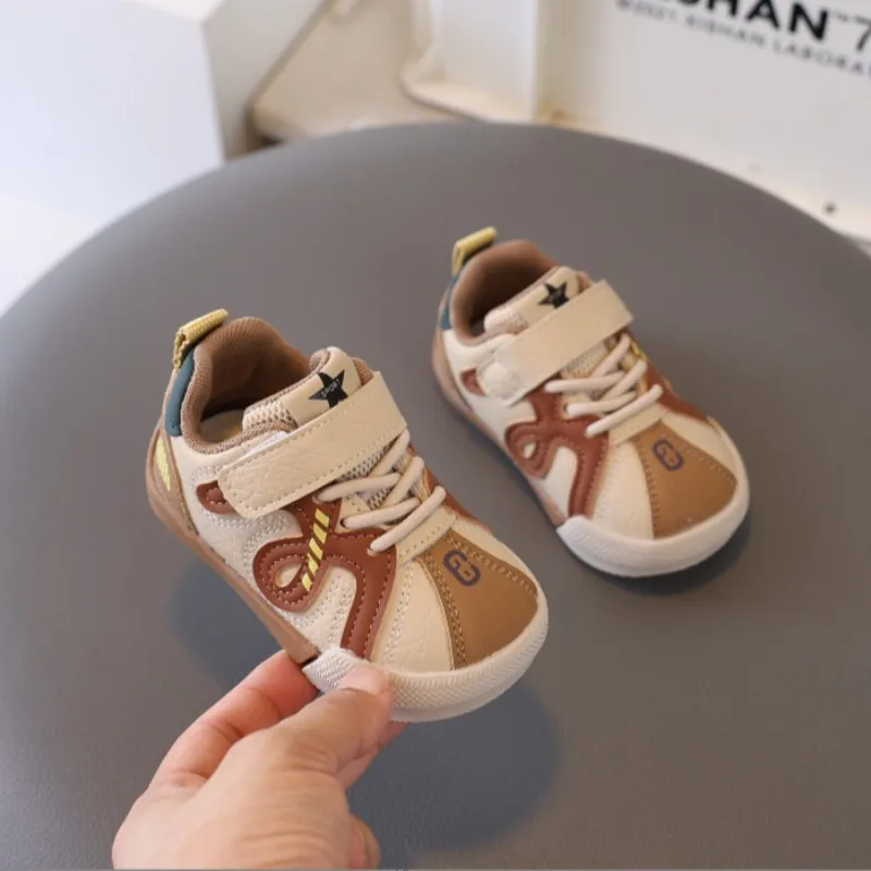 Boys' Sports Shoes 2026 New Girls' Fashionable Casual Princess Flat Bottomed Mesh Breathable Round Toe Running Shoes 16-26