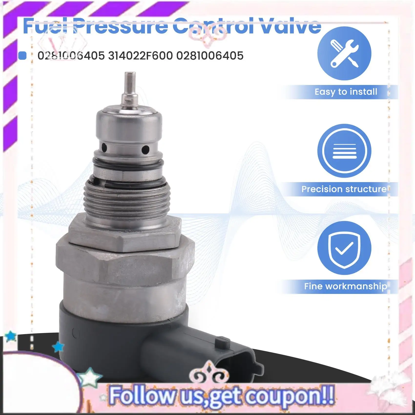 

Portable 0281006405 314022F600 New Fuel Pressure Control Valve For Hyundai Ix35 I40 Tucson Kia Sportage 31402-2F600 0281006405