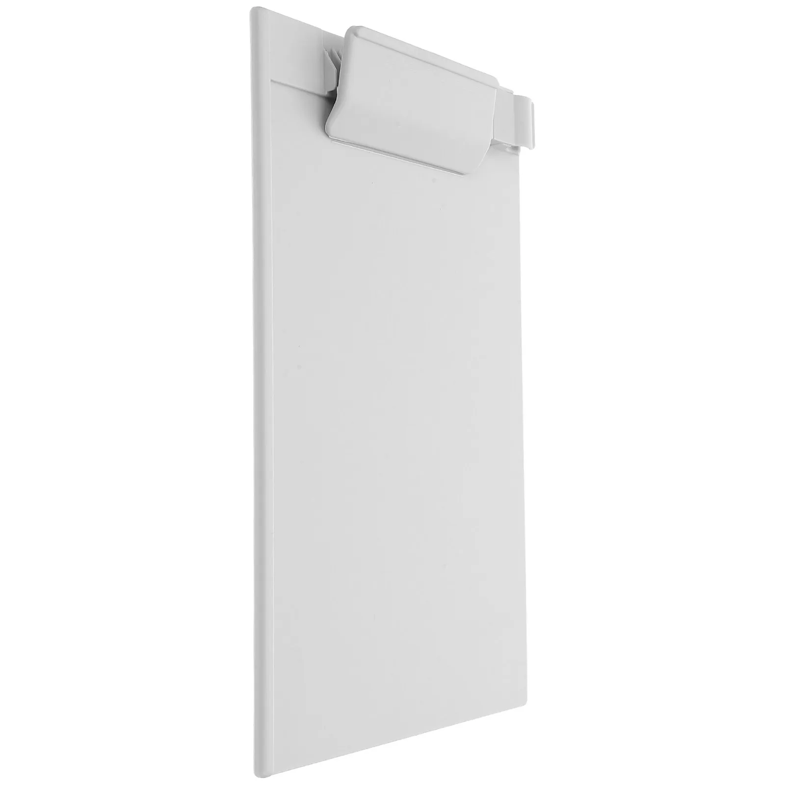 

Grey A5 Clipboard Sturdy Plastic Clip Board with Ruler and Pen Slot Portable Document Holder for Office School Medical Use