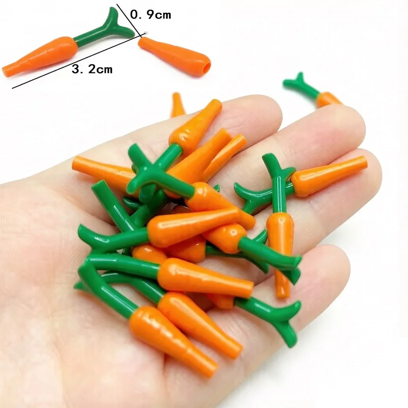 50pcs MOC scene building block 33172 DIY carrot with green shoots 33183 garden lawn decoration building block accessories