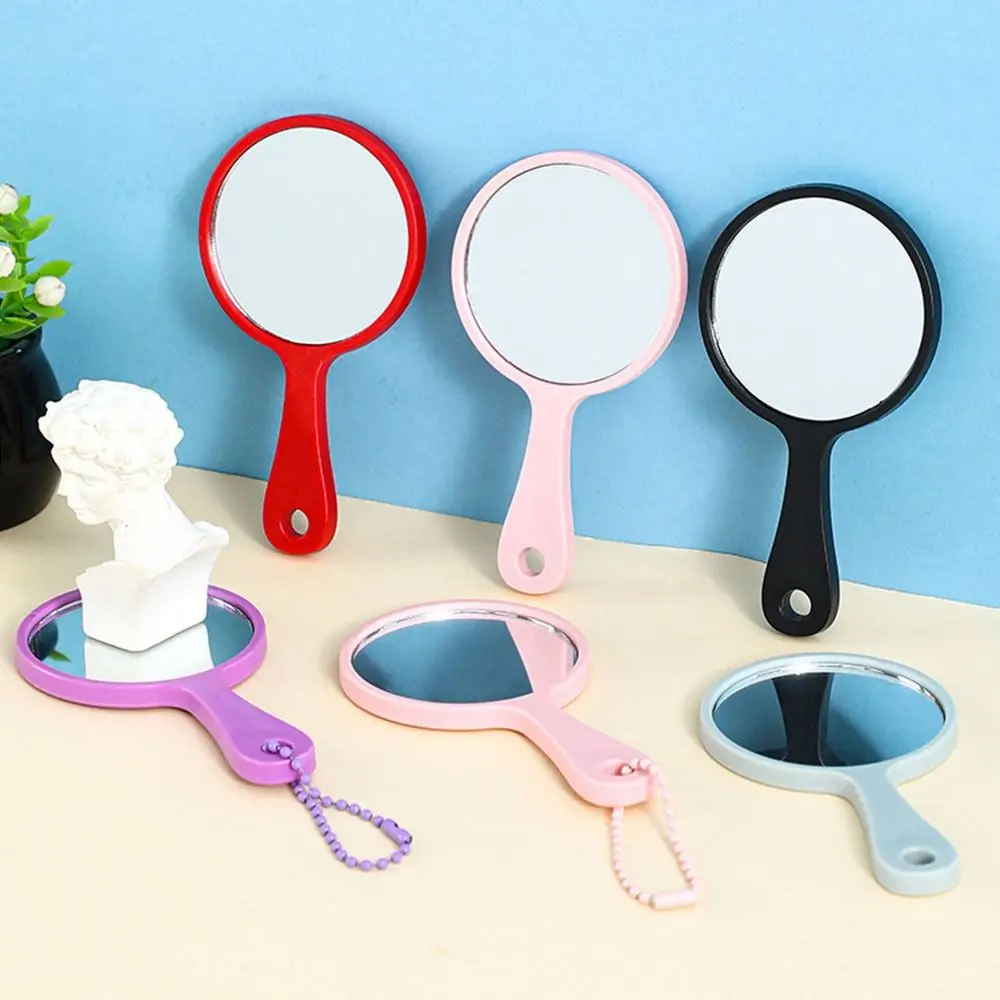 Hanging Compact Mirror with Key Ring Mirror Pendant Keyring Charms Travel Mirror Single Side High-definition Makeup Mirror