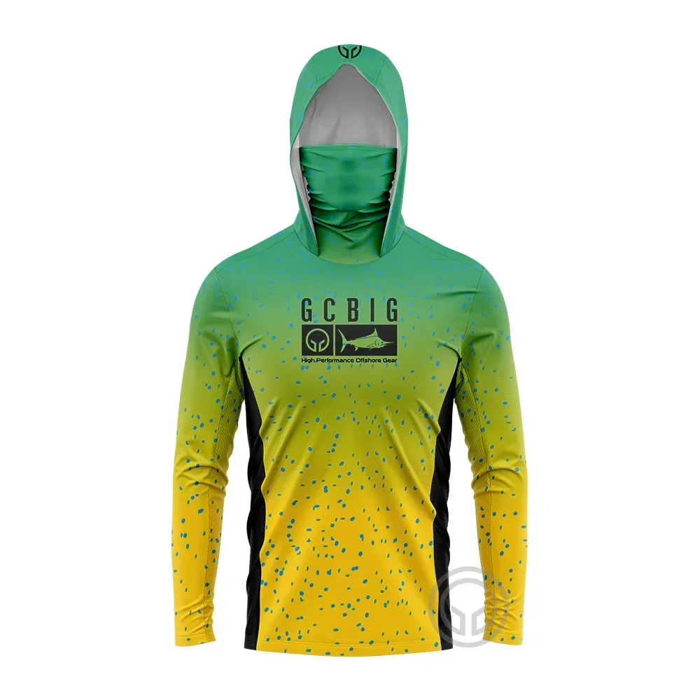 Neue Angelbekleidung Sommer Outdoor Jersey Herren Langarm T-Shirts Kleidung Sonnenschutz UV-Schutz Atmungsaktive Kapuzen-Angelkleidung – Detail 3