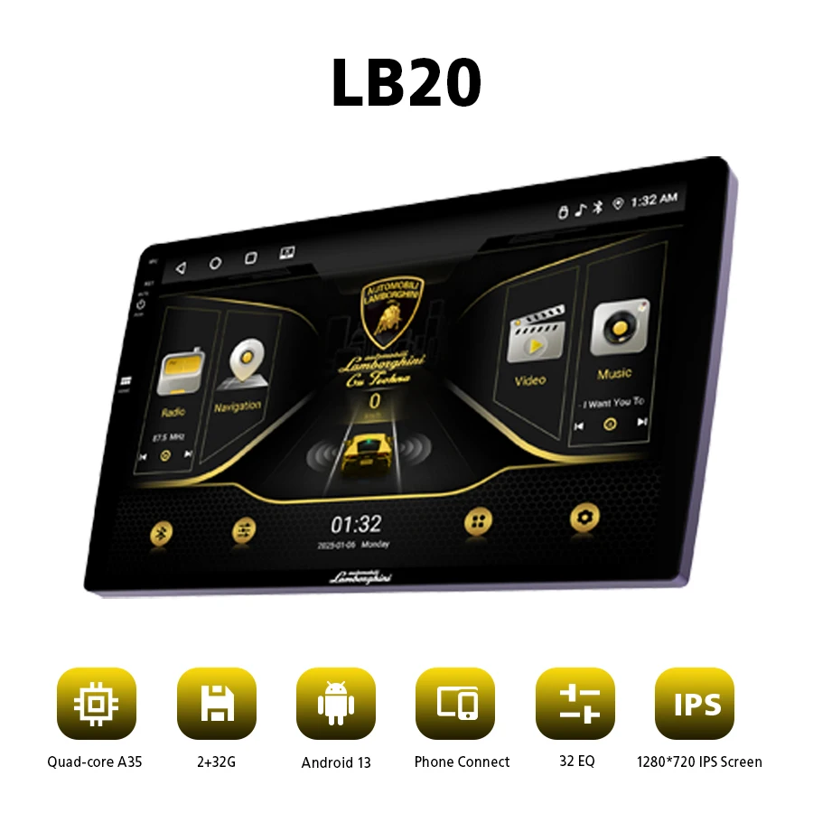 2din Android 13 Autoradio Carplay Android Auto lecteur vidéo multimédia universel 9/10.1 pouces DSP RDS GPS Autoradio 2G + 32G