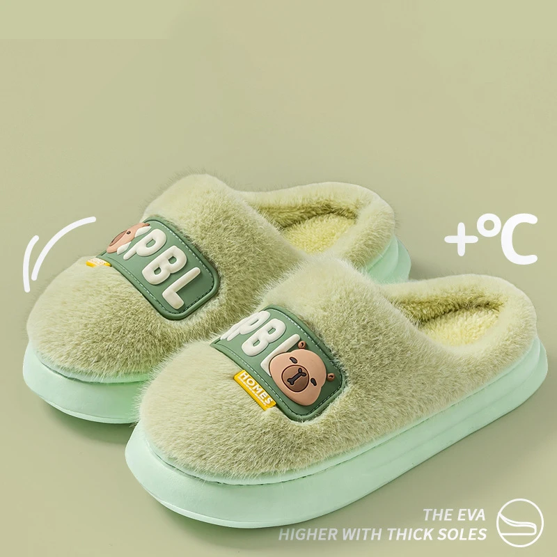 

Capybara Plush Slippers for Women - Cozy Winter House Shoes with Non-Slip EVA Sole