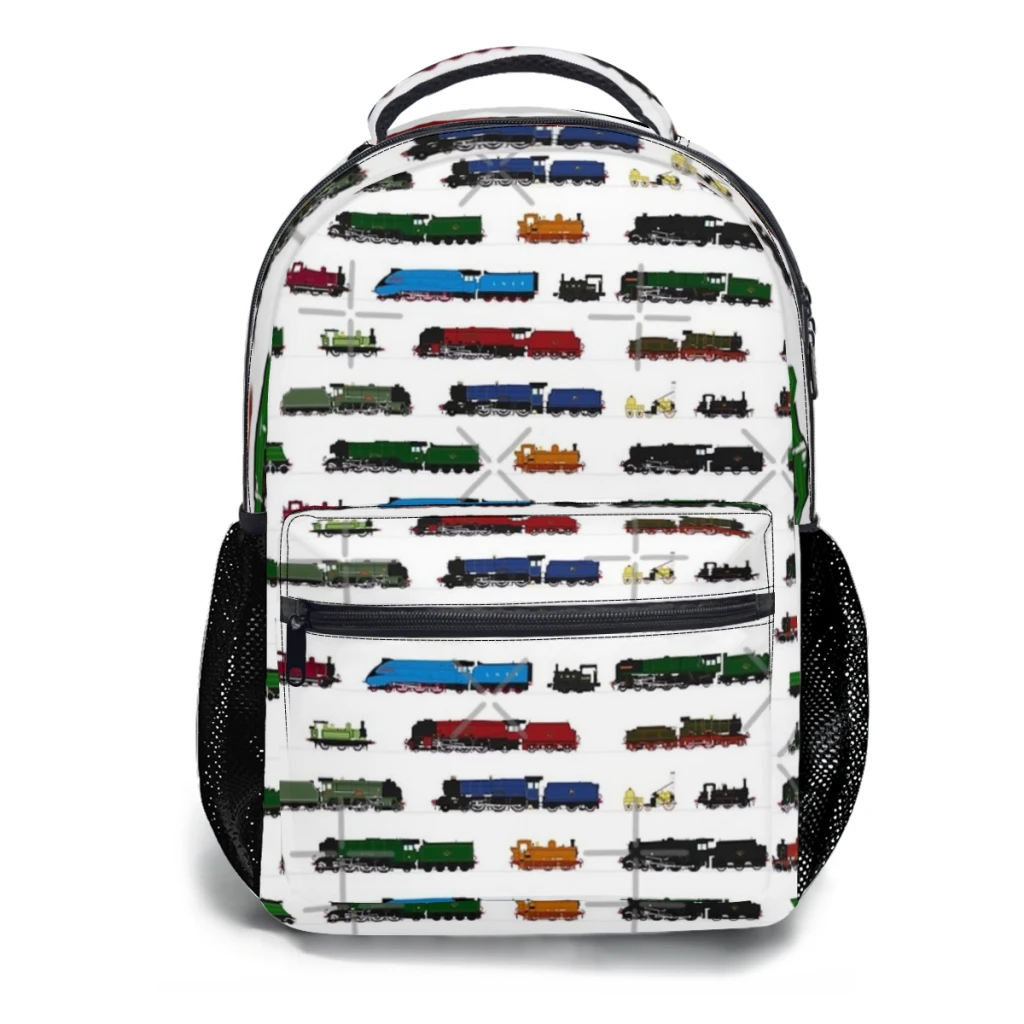 

Iconic British Steam Trains Printed Lightweight Casual Children's Youth Backpack Schoolbag 17inch