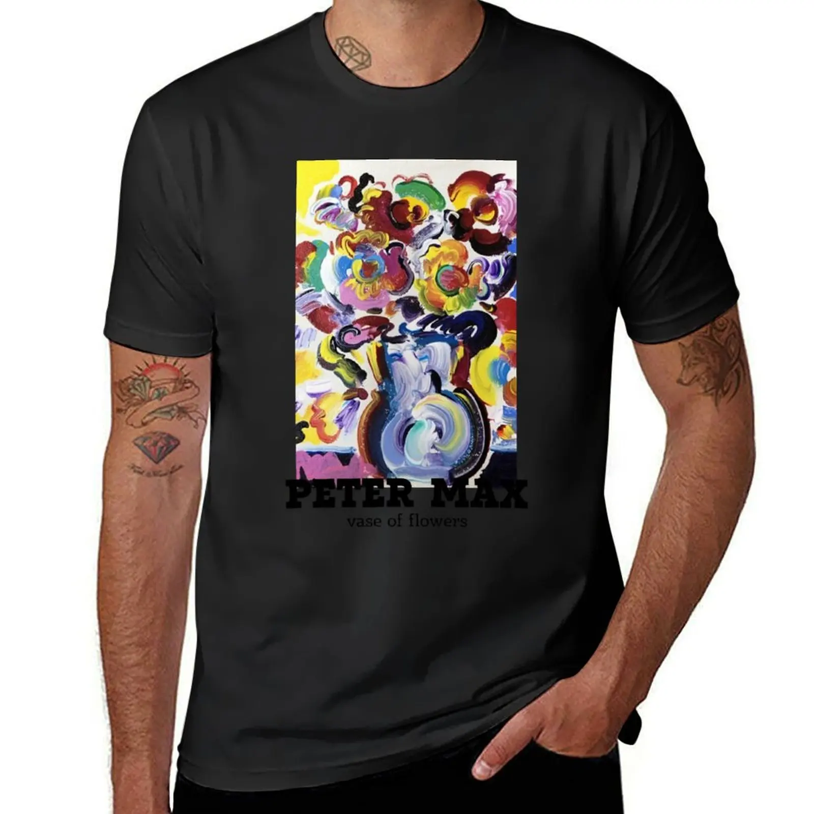 Peter Max Painting T-Shirt blacks Aesthetic clothing sublime Blouse men clothings