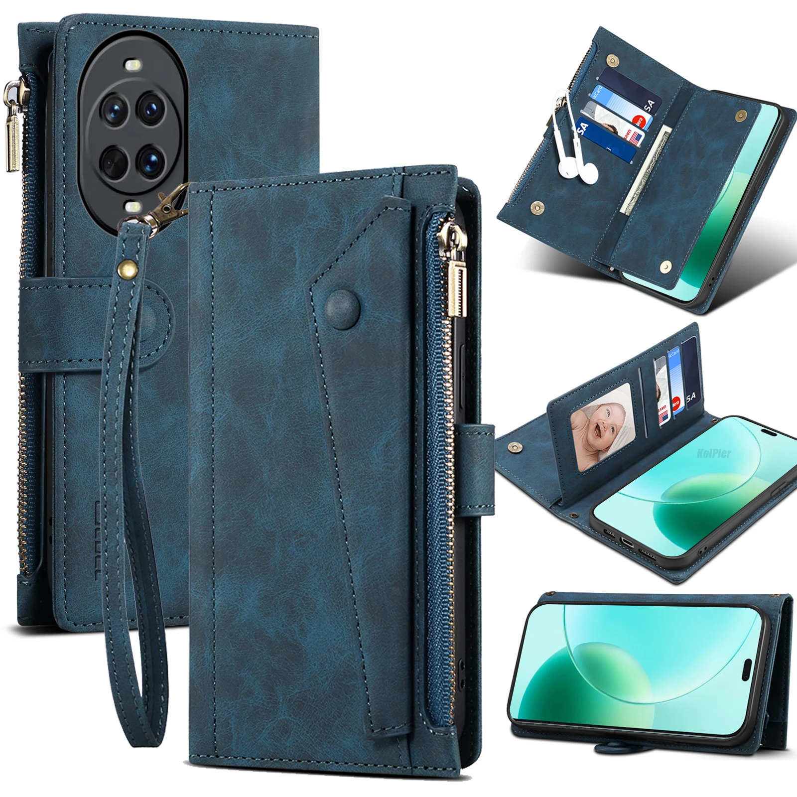 

Чехол-кошелек для рук для HUAWEI NOVA 14 PRO NOVA14, ультра многофункциональный кожаный флип-чехол для телефона NOVA14PRO, сумка с слотом для карт, веревка