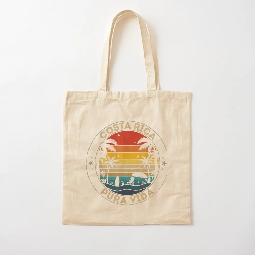

Costa Rica Souvenir - Pura Vida Reminder Tote Bag canvas tote Beach bag Candy bags cute pouch bag