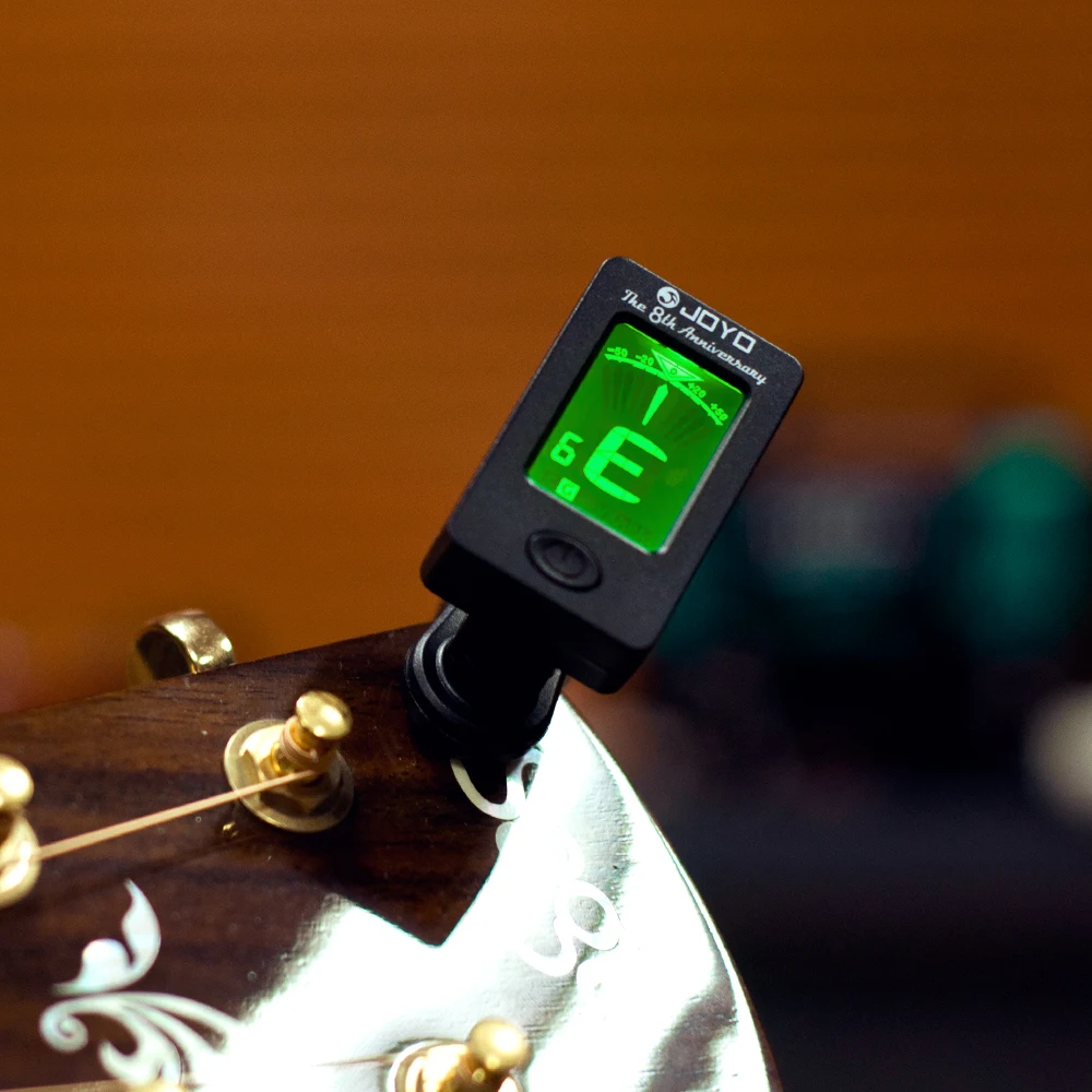 JOYO JT-01 Guitar Tuner 360 Degree Rotatable Digital LCD Screen Clip-on Tuner Chromatic Guitar Bass Violin Electronic Tuner