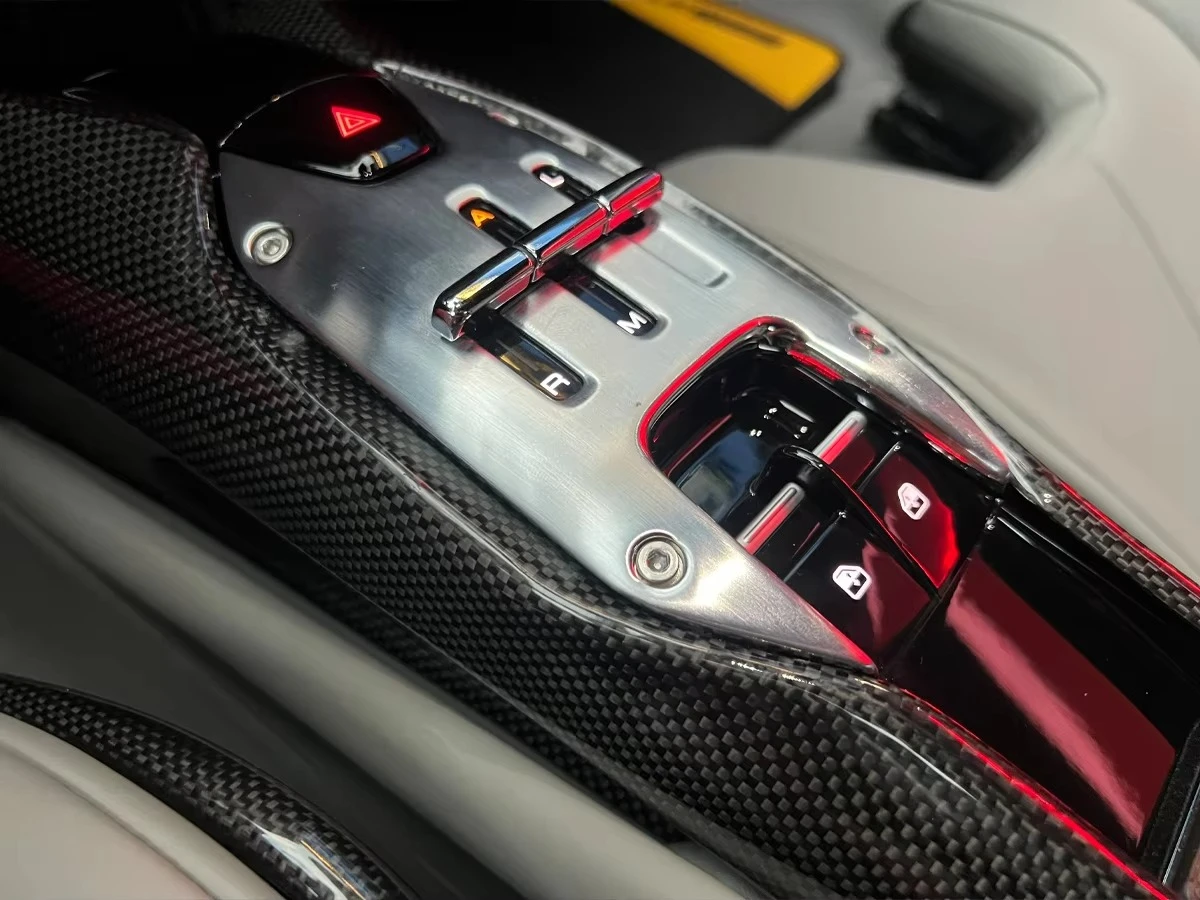 for 296 OEM Style Auto Parts Dry Carbon Fiber Automotive Accessories Car Interior Shift Center Control Panel 296