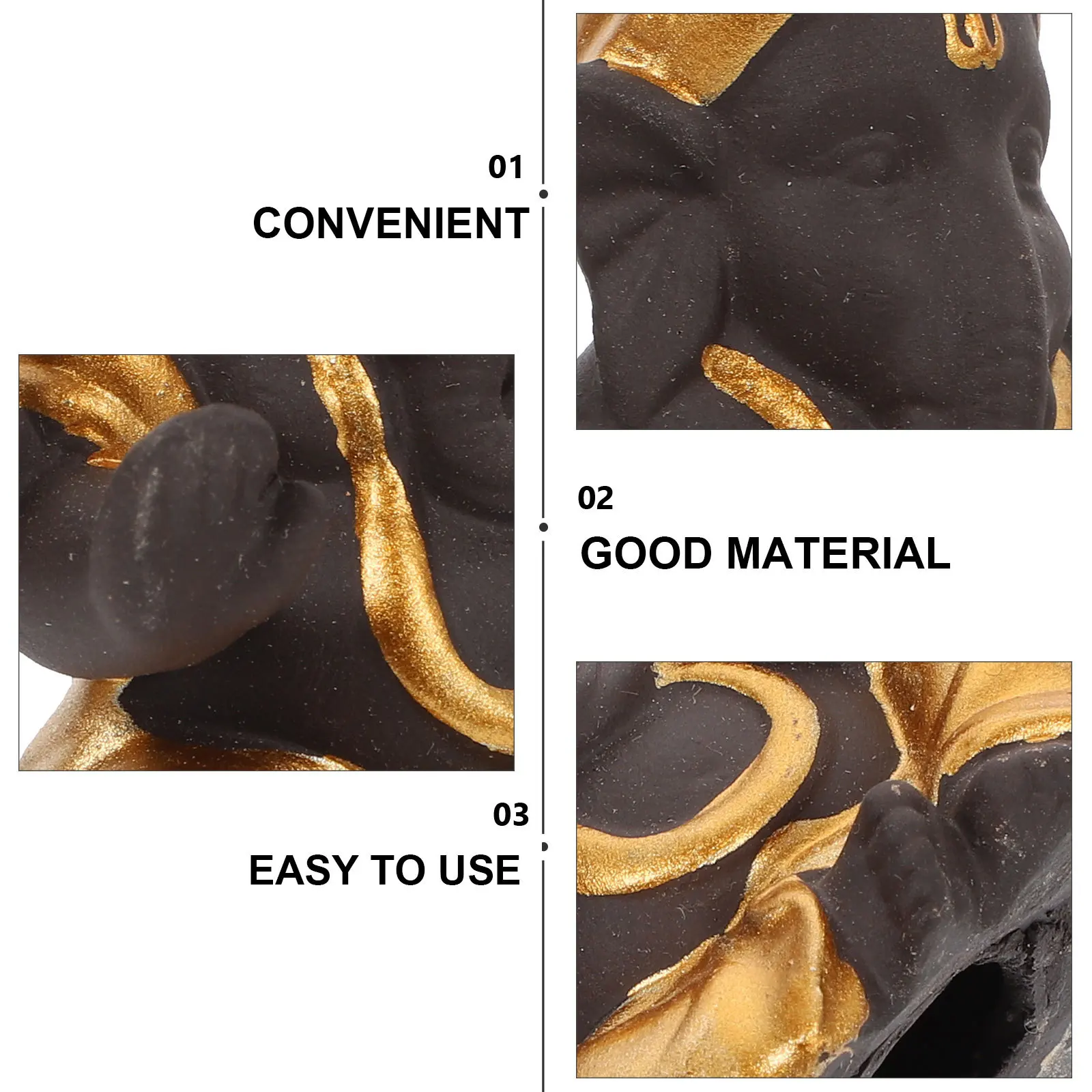 

Decoration Indoor Statue Decorations Statues for Home Clay Buddah Golden Resin Figurine