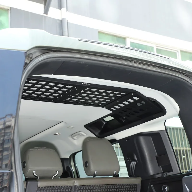 Soporte de almacenamiento para portaequipajes de techo de maletero de coche de aleación de aluminio, soporte para bolsa para Land Rover Defender 2020-2025 + accesorios para coche