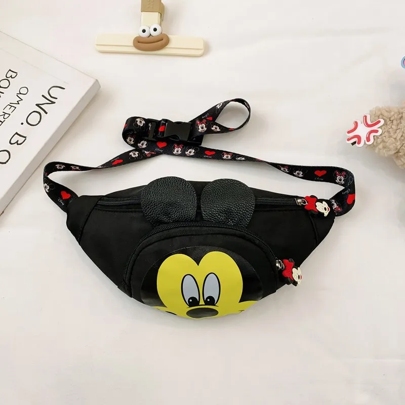 MINISO-riñonera con estampado de dibujos animados de Disney, bolso informal a la moda para el pecho de guardería, bolso cruzado para niño y niña, mochila de calle a la moda