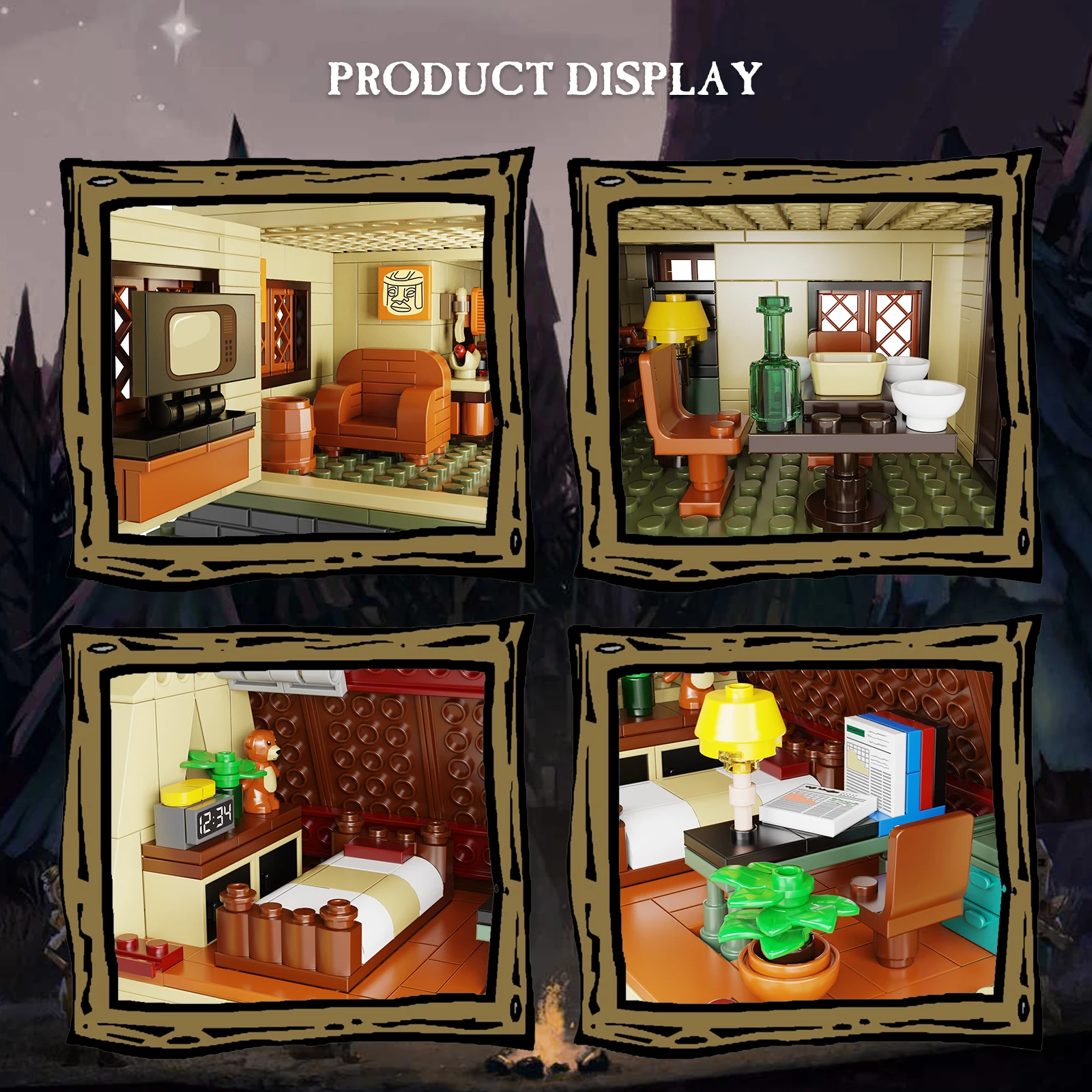 MOC クリスマス Gravityeds House Fallseds ビルディングブロック タウンハウスモデル スノーハウス ブリック 組み立て済みおもちゃ 子供用 クリスマスギフト