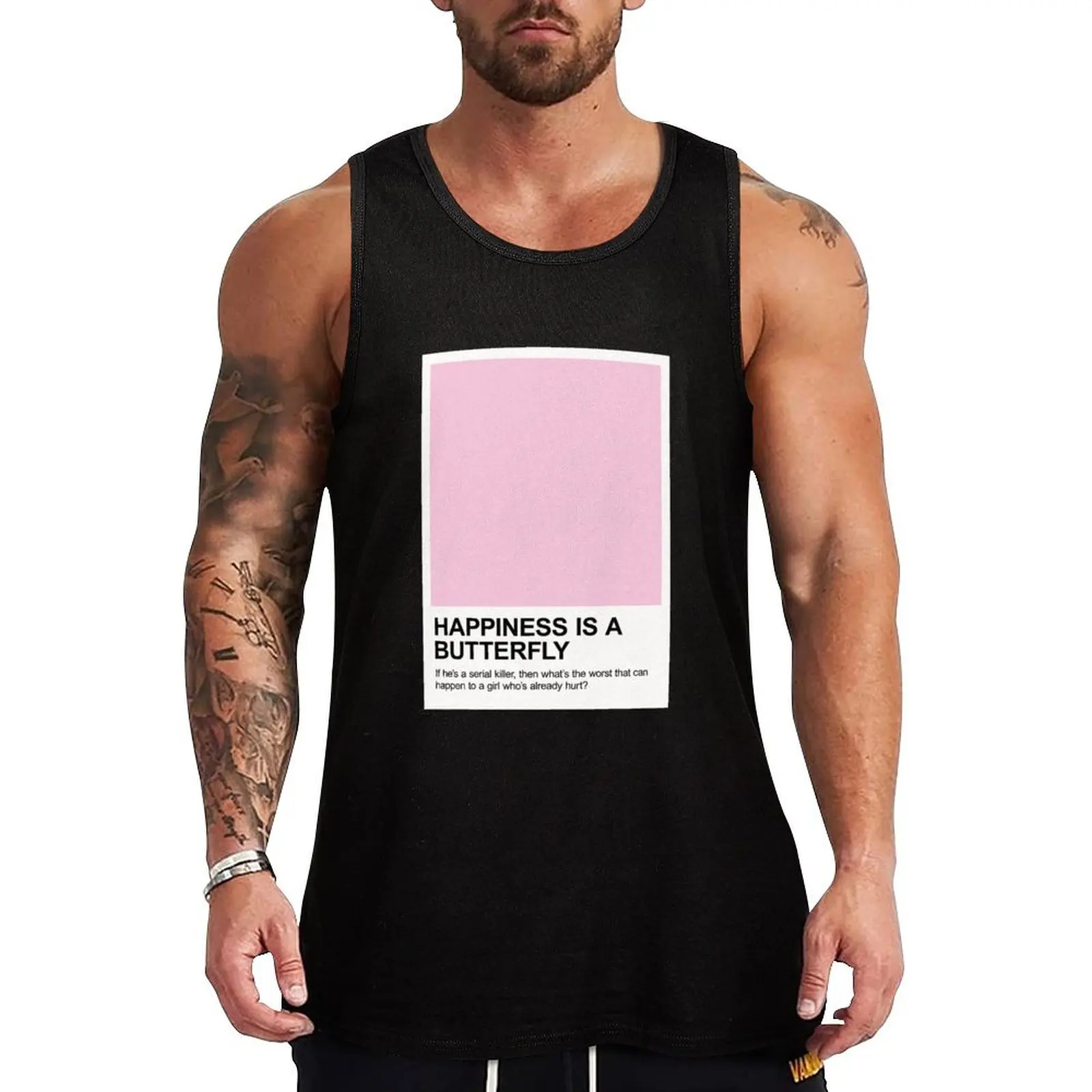 Happiness is a Butterfly Pantone Swatch Tank Top vests for men gym accessories man vest men gym accessories men