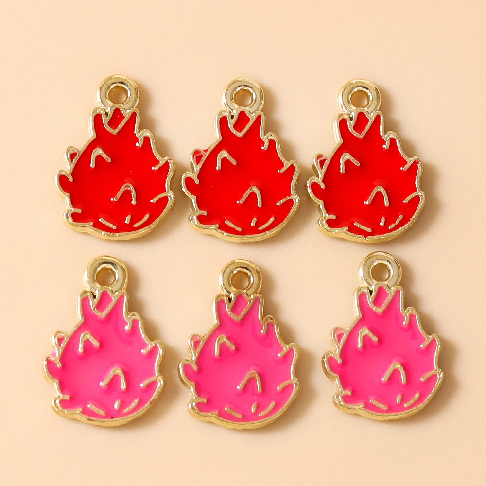 Leslie 20 Stück Niedliche Pitaya-Drachenfrucht-Anhänger für Niedliche Ohrringe, Armbänder, Halsketten, Anhänger, DIY-Schmuckherstellungszubehör – Detail 1