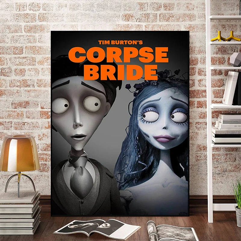 C-Corpse Bride Cartoon Poster Home Room Decor Livingroom Bedroom Aesthetic Art Wall Painting