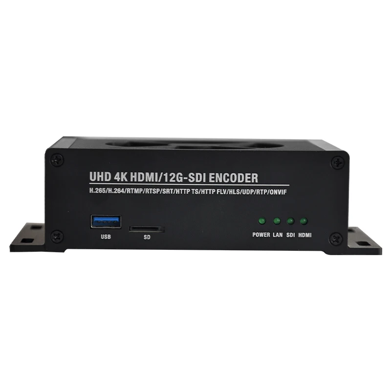 Powerful Function 12G SDI Input and UHD HD MI 4K@60 HD MI 4.2.2 H.265 Video Encoder