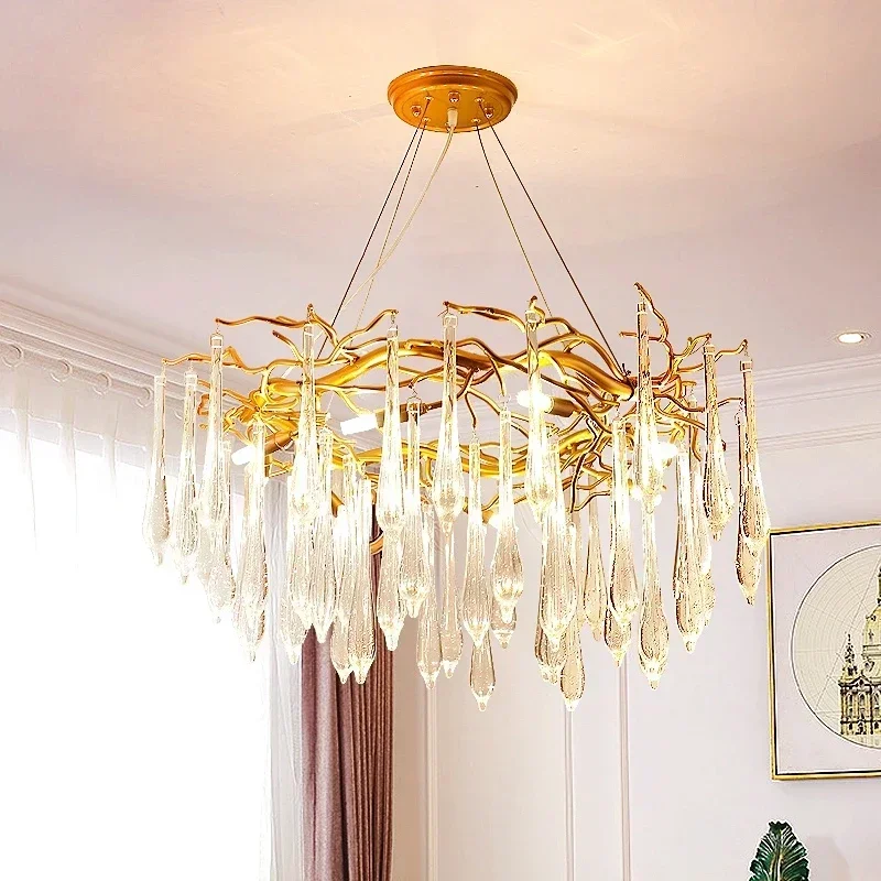 

Luxurious LED Chandelier Nordic 6/8/12 Head K9 Crystal Ceiling Chandelier Light for Dining room Villa Living room Decor