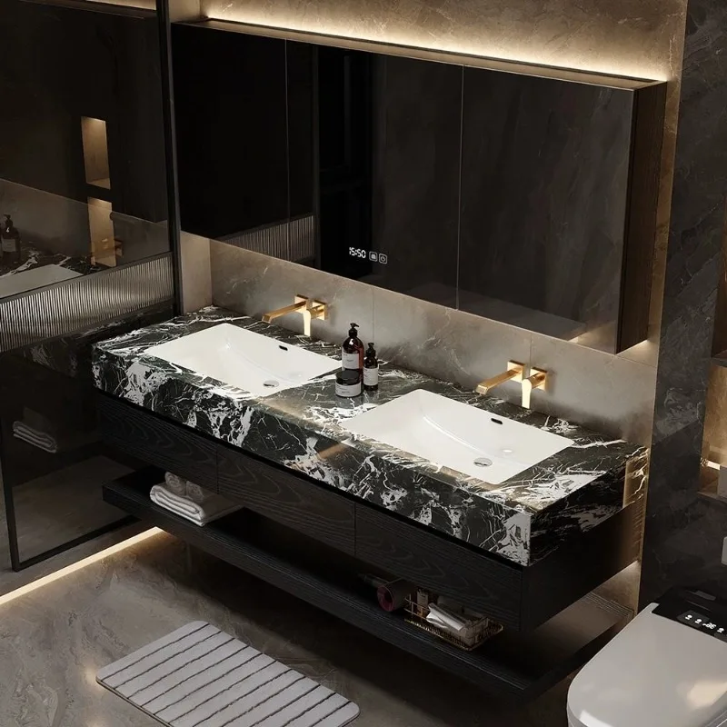 

Bathroom Cabinet Organizer Mirror Shelves Vanity Cupboard Narrow Storage Modern Wooden Luxury Archivadores Trendy Furniture