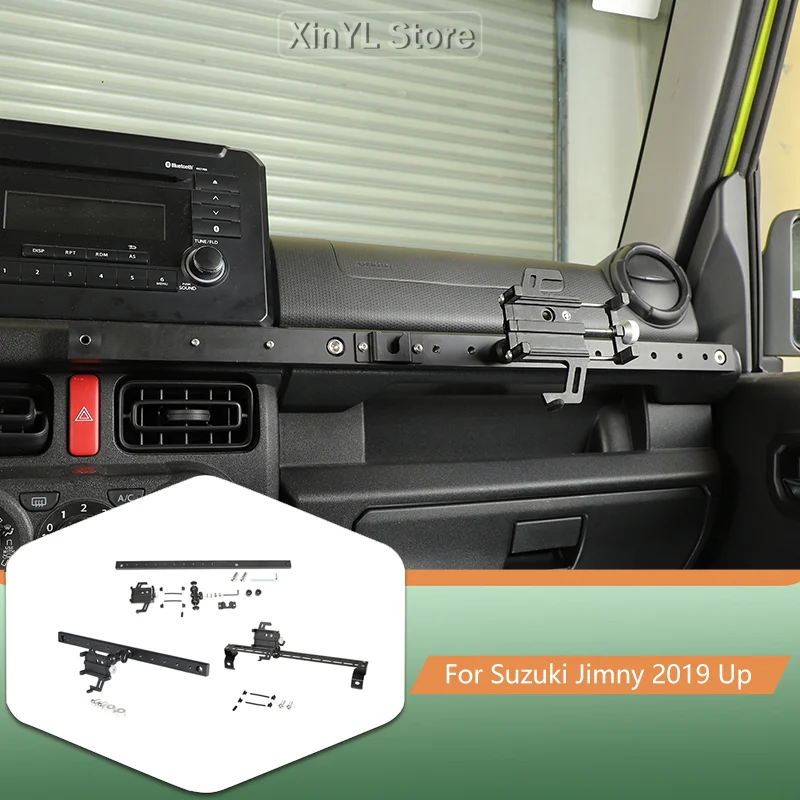 

Car Aluminium Alloy Co-Pilot Handle Extension Mobile Phone Holder For Suzuki Jimny 2019 Up Car Interior Accessories