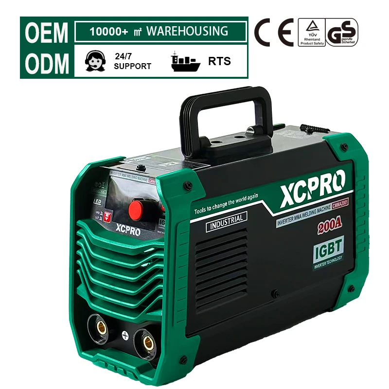 Portable ARC MMA 200 Amp Electric Welder  LED Display Anti-Stick Welder Inverter MMA Welding Machine for Small Welding Work