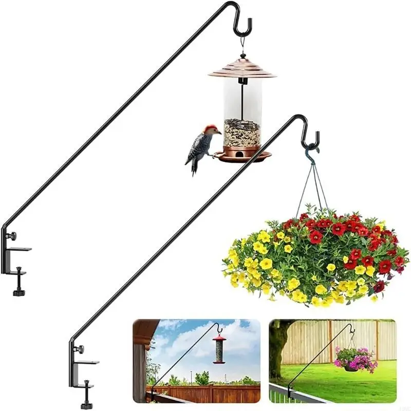 360 Degree Moving Arm Wildlife Attraction Hanger For Railings Constructed From permanent Metal In Dark Color J0MC