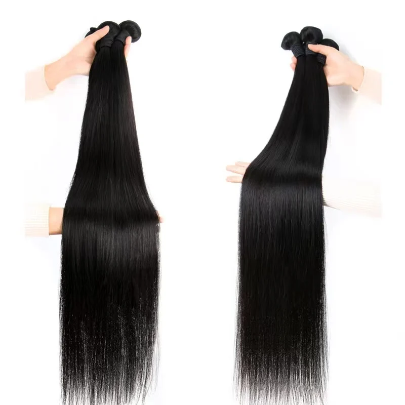 10A Straight Human Hair Bundles Brazilian Human Hair Bundles 18 20 22 24 Inch 100% Unprocessed Virgin Bundles Human Hair