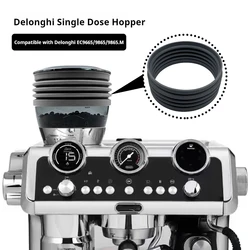 Silicone Bellow Coffee Grinder Bean Bin Blowing Cleaning Single Dose Hopper For Delonghi EC9865/9665 Coffee Machine Accessories