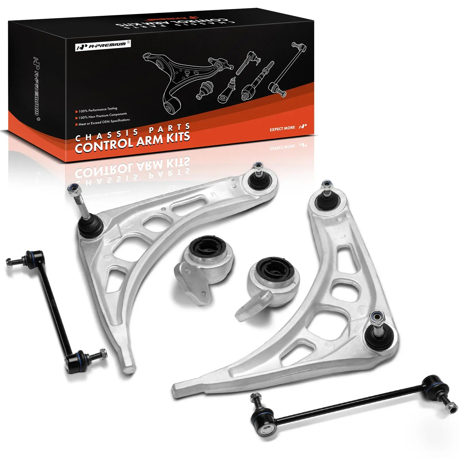 A-Premium 6x Front Control Arm w/Ball Joint Sway Bar Link for BMW 320i 325i 330i 2001-2005 323i 328i 1999-2000 323Ci 2000 325Ci