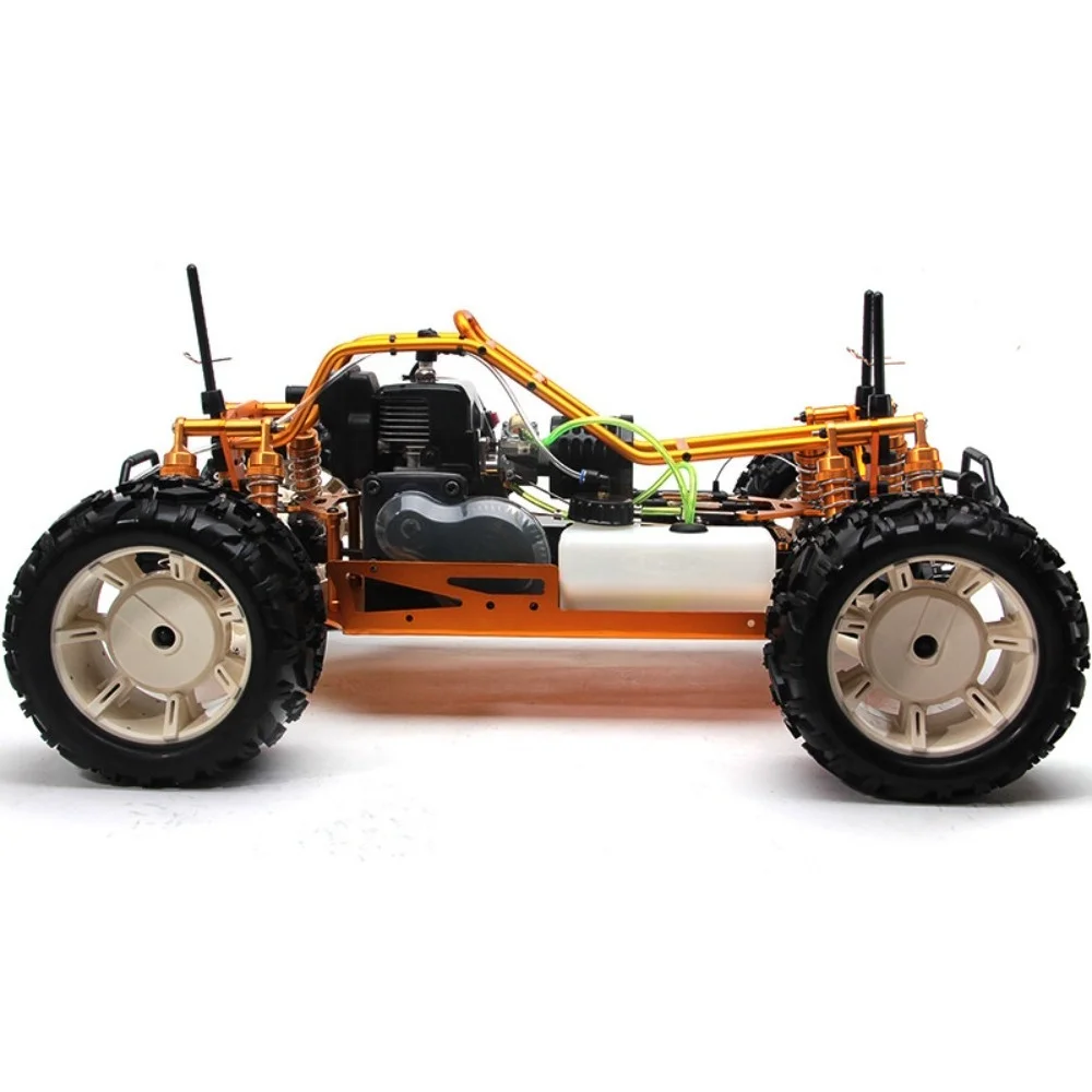 Four-wheel drive remote control car with reverse gear, accessories and parts, two-cylinder model car, big foot off-road vehicle
