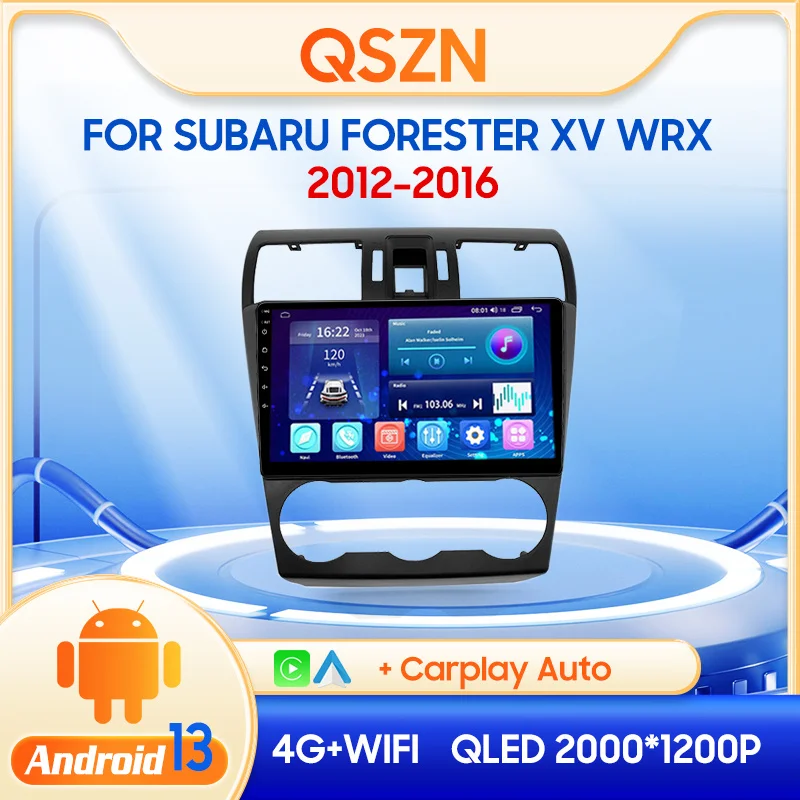 

Автомобильный мультимедийный видеоплеер QSZN для Subaru Forester XV WRX 12-16, 2din, Android, автомобильный радиоприемник с GPS-навигацией, головное устройство с 4G Carplay
