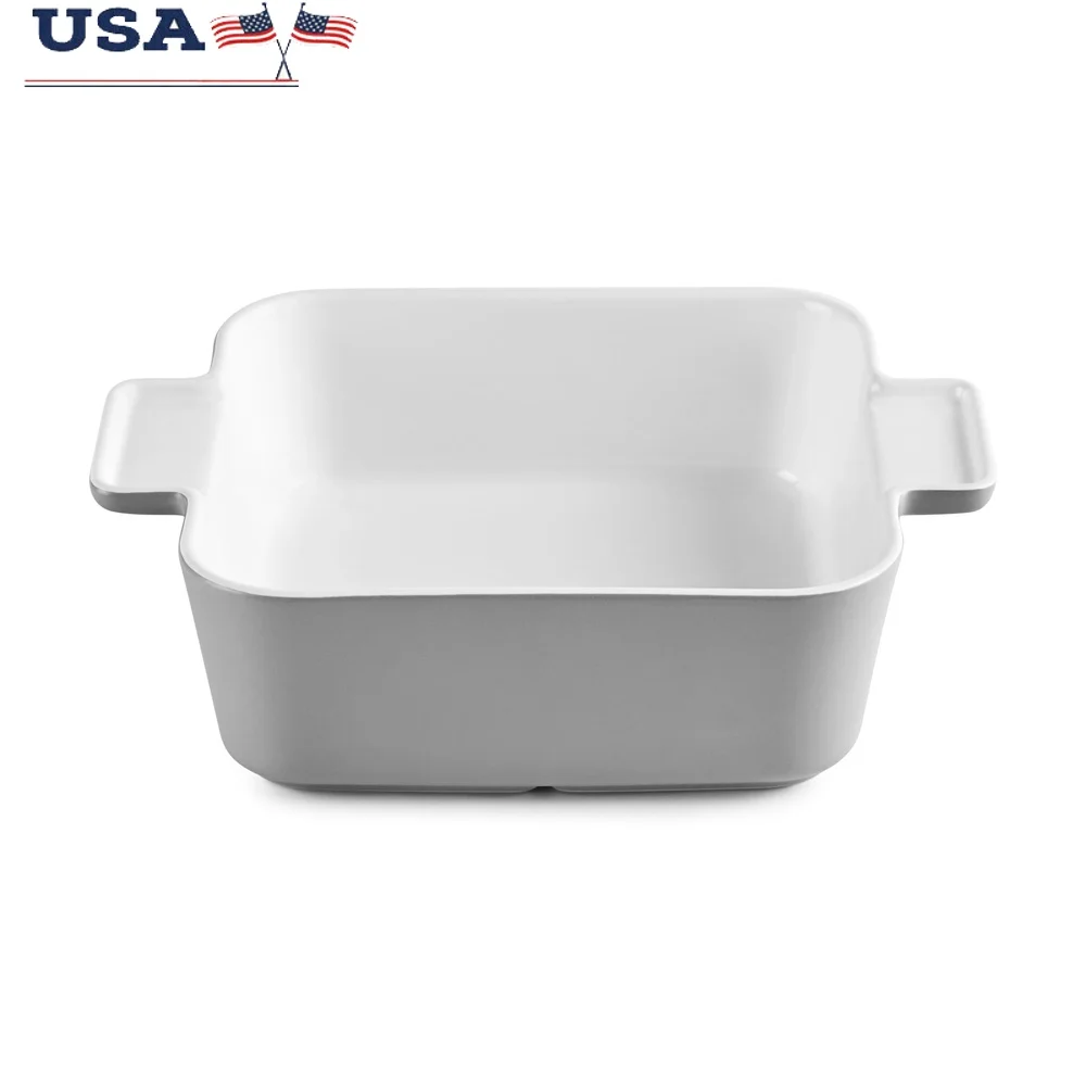 

Modern Stoneware Casserole Baking Dish 5x5 Durable Ceramic Bakeware Microwave Oven Safe Dishwasher Freezer Perfect Brownies
