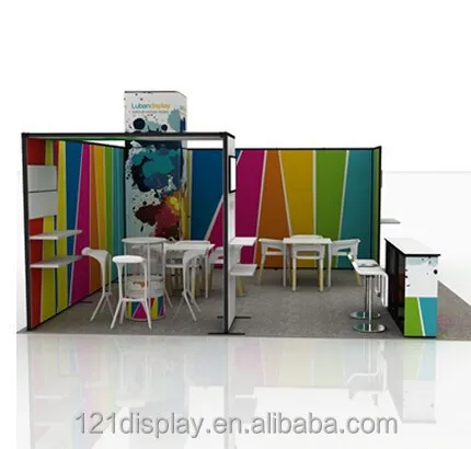 Cabine de exposição modular econômica, faça você mesmo, 20x20, comercial, grande cabine de exibição, pequena cabine de exposição de canto