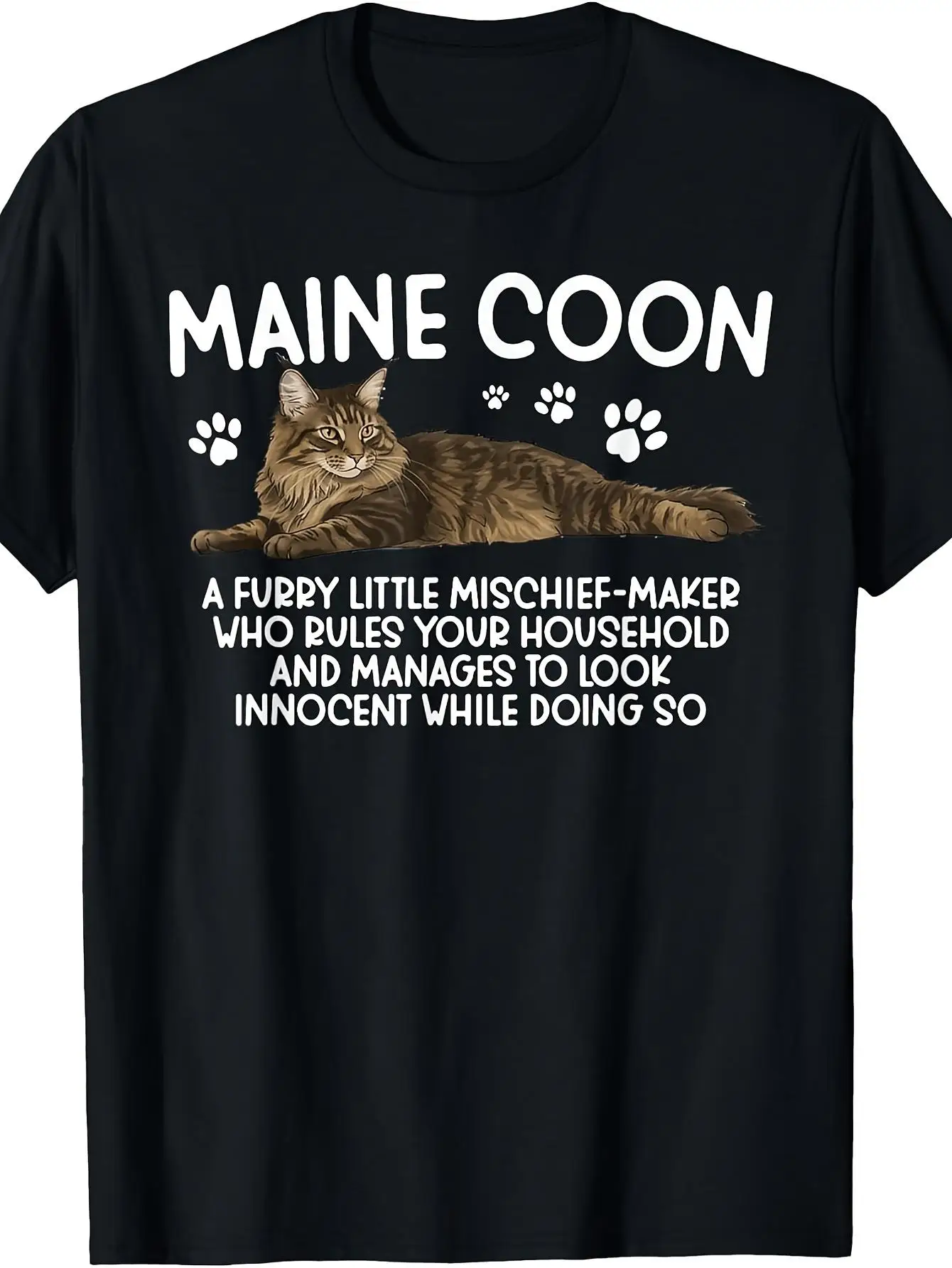 Funny Maine Coon T-Shirt - Retro Vintage Suitable for Maine Coon Lovers, Machine Washable Round Neck Tee with Iconic Breed, Casual Gift for Cat Owners & - Wear