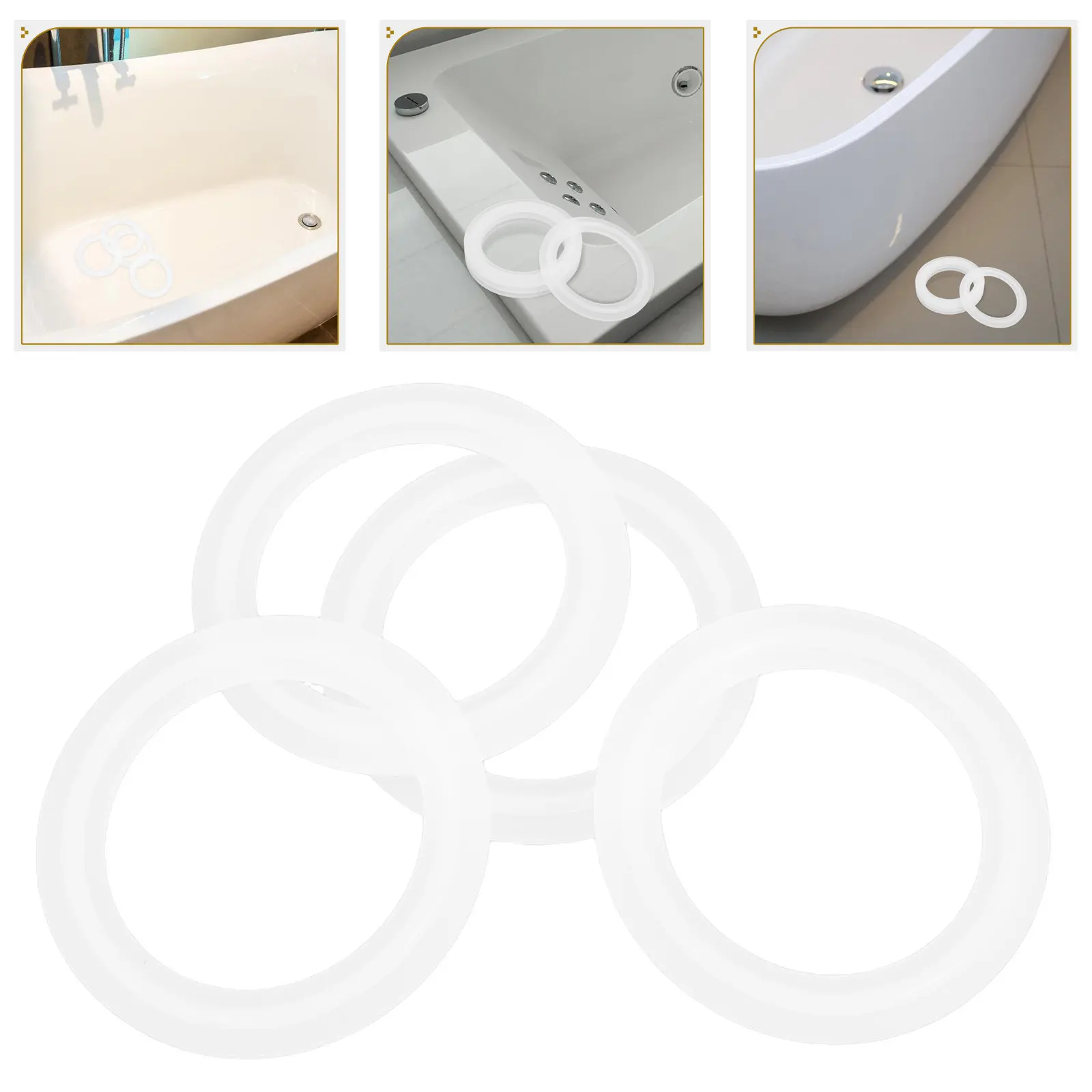 4pcs Gasket Replacement Parts Gasket Replacement 2 Inch O Ring Spa Machine Part Heater Cylinder Pad Washers Lid Seal Rubber